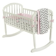 Baby Doll Bedding Classic II Cradle Bedding Set Pink